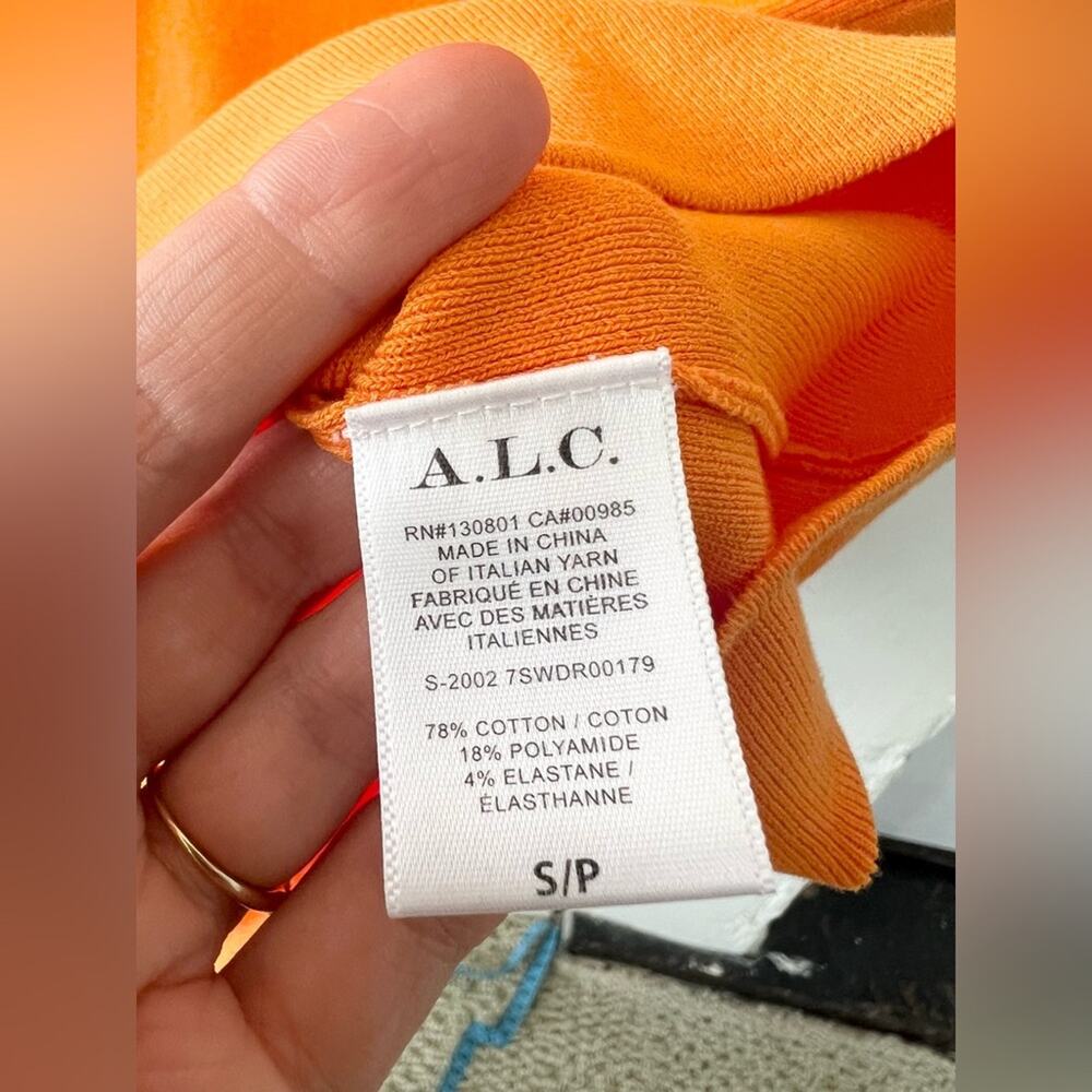 ALC Marc knit midi dress sleeveless orange vacation tropical bright revolve S - Picture 7 of 10